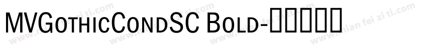 MVGothicCondSC Bold字体转换